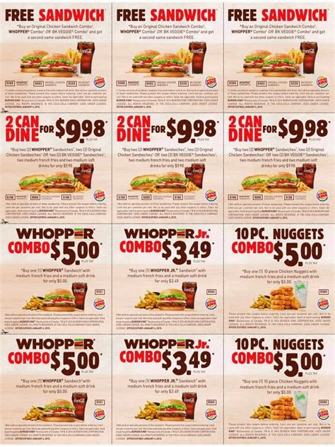 Burger King Printable Coupons