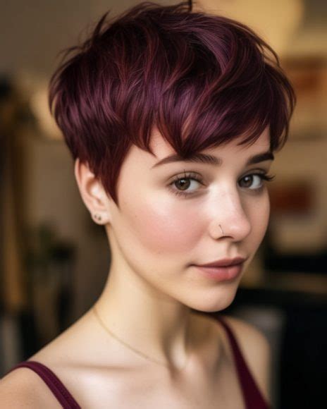 Preparation and Precision: Getting the Perfect Burgundy Pixie Cut