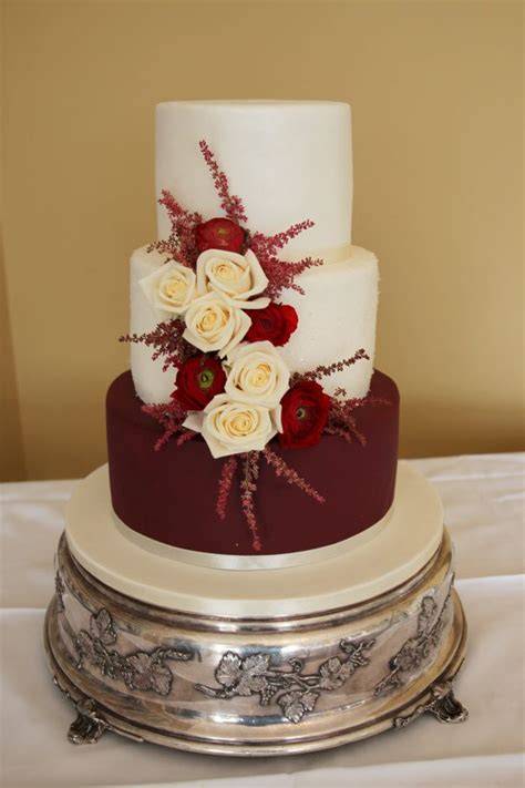 Burgundy Wedding Cake
