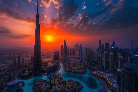 Burj Khalifa sunset view