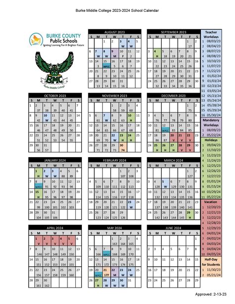 Burke County Calendar