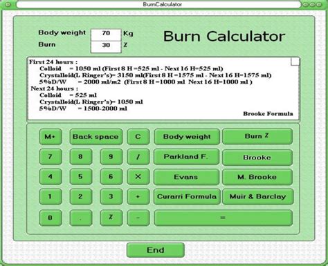 Burn Compensation Calculator