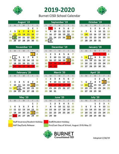 Burnet Isd Calendar