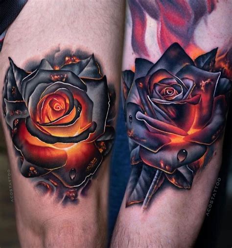 Inked Magazine on Instagram “Burning roses by acostattoo