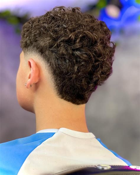 Burst Fade with Curls