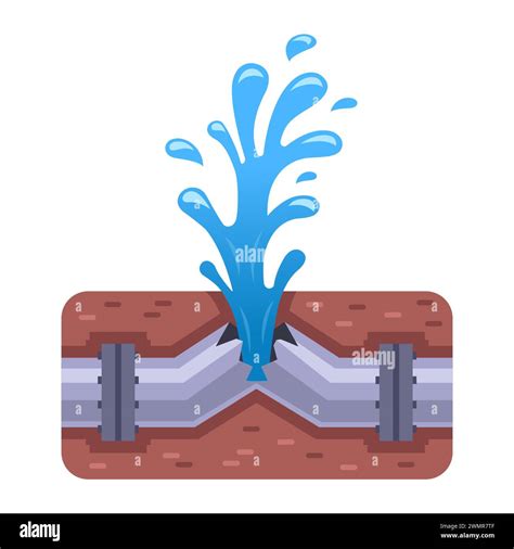 Burst Pipe Illustration