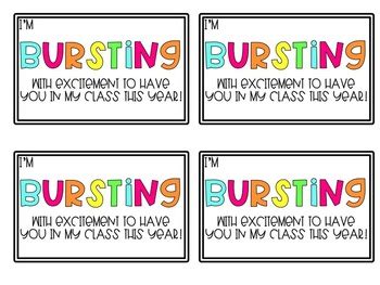 Bursting With Excitement Free Printable