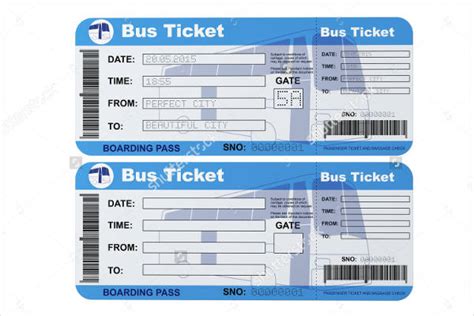 Bus Ticket Template Free Download