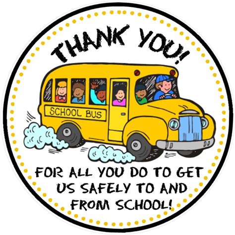 Bus Driver Thank You Card Printable