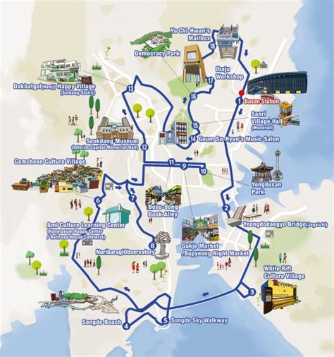 Busan travel map