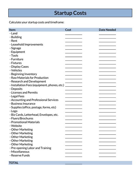 50 Best Startup Budget Templates (Free Download) ᐅ TemplateLab