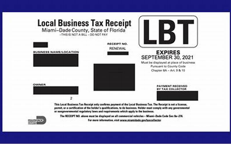 Business Tax Receipt Penalties