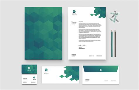 Stationery Mockup with Four Stacks of Business Cards Mockup World HQ