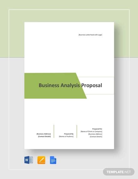 Business Analysis Proposal Template