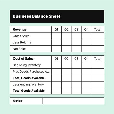 Business Balance Sheet Template | Excel Templates