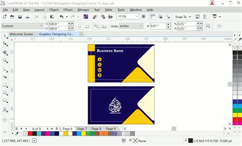 Business Card Design CorelDraw X7