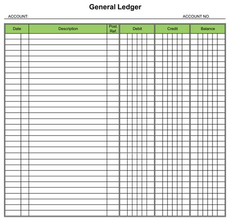 Business Ledger Template Excel Free Of Download Free Accounting
