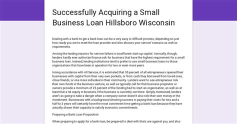 Business Loans In Wisconsin