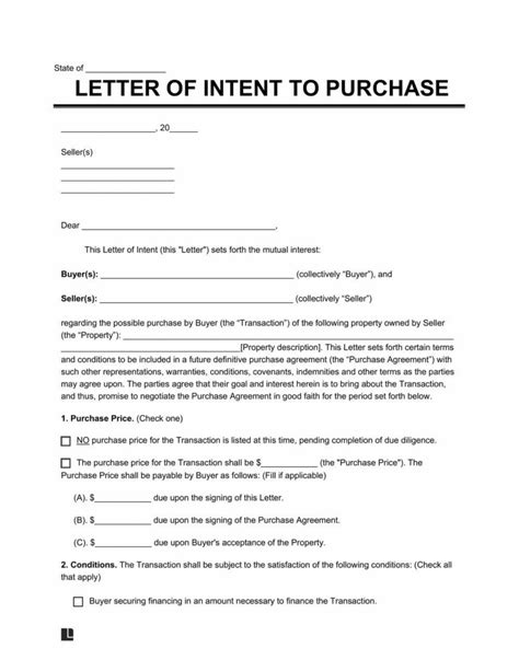 Business Loi Template