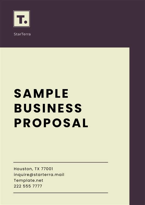 Business Proposal Free Template