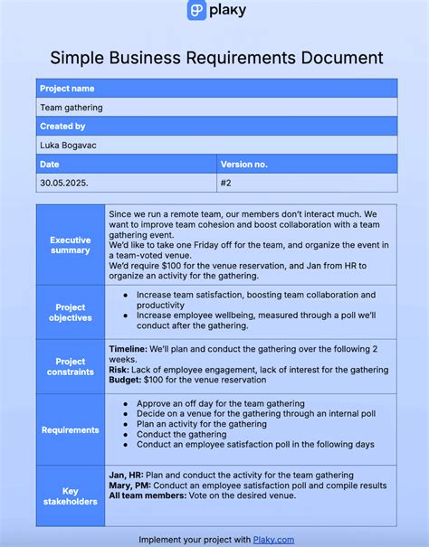 Business Requirements Document - 19+ Examples, Format, Pdf | Examples