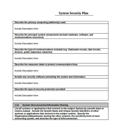Sample Security Plan Template 10+ Free Documents in PDF, Word