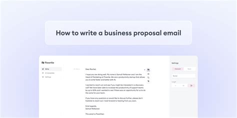 Business Proposal Email Format Templates at