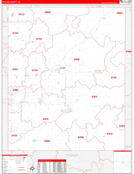 Butler Zip Code Map, Kansas Butler County Zip Codes