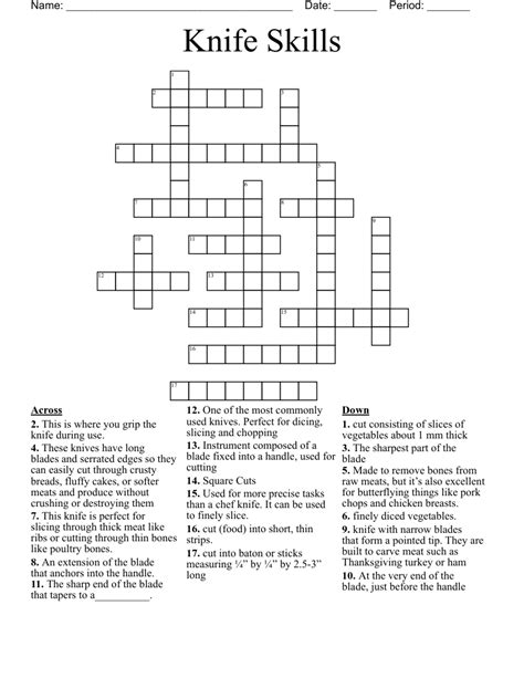 Butter Knife Crossword
