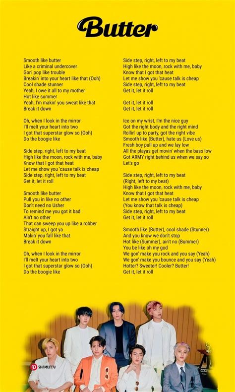 Butter Lyrics In Hangul