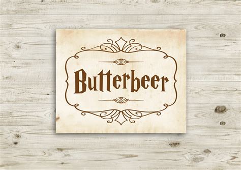 Butterbeer Label Printable
