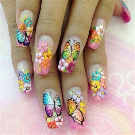 Butterfly And Flower Nails: A Trending Nail Art In 2023