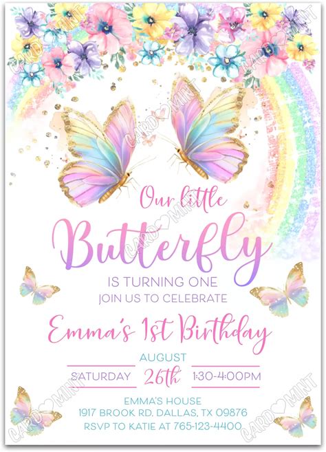 Butterfly Birthday Invitations Free Printable