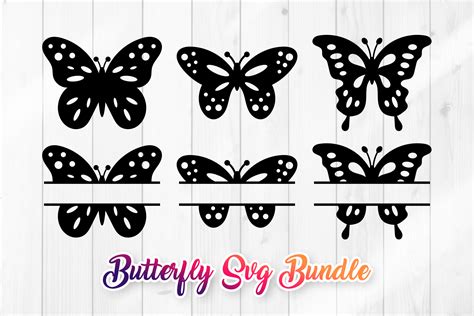 Download Butterfly Clipart SVG Set Commercial Use For Crafts