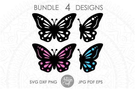 Download Butterfly Clipart SVG Set Files For Crafts