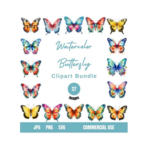 Download Butterfly Clipart SVG Set Printable