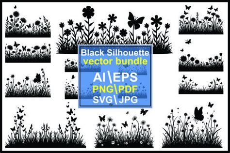 Download Butterfly Floral Grass SVG Files