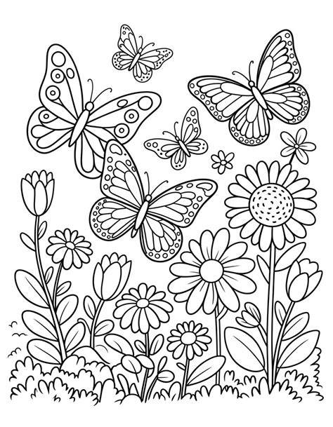 Butterfly Garden Coloring Pages