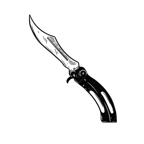 Butterfly Knife Vector