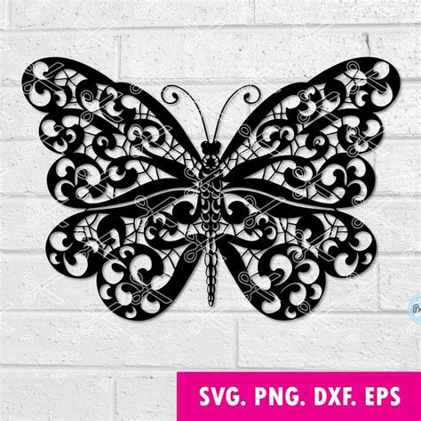 Download Butterfly Mandala Commercial Use DXF Files