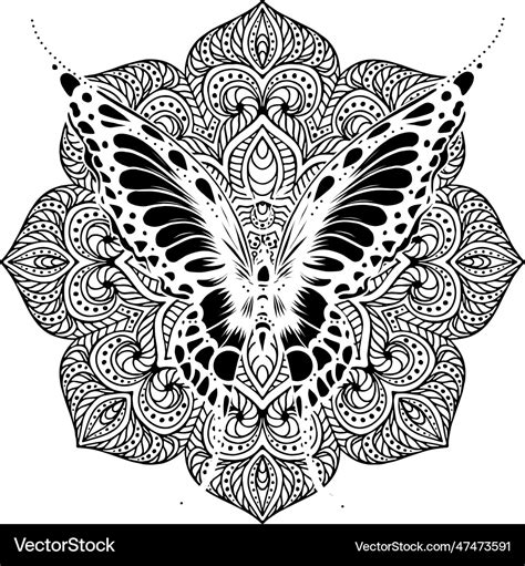 Download Butterfly Mandala Silhouette