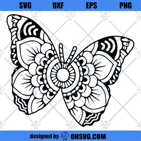 Download Butterfly Mandala Silhouette DXF Files
