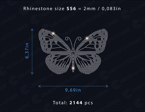 Download Butterfly Rhinestone SVG File - SVG Design for Cricut Machine