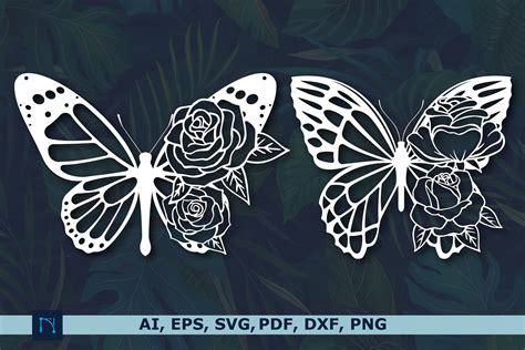 60+ Butterfly Rose SVG, SVG / Pdf / Dxf Butterfly Roses, Papercutting Template (514977). Free 306 Butterfly Rose SVG SVG Png Eps Dxf File