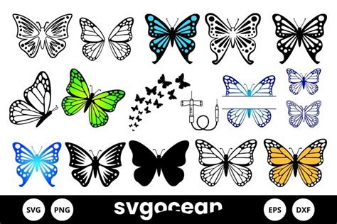 Download Butterfly Silhouette Bundle - SVG Files Easy Edite