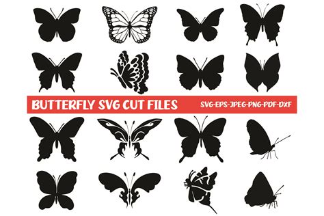 Download Butterfly Silhouette Svg Bundle For Crafts