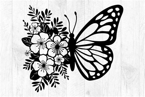 75+ Butterfly With Flowers SVG, Butterflies And Flowers SVG File Butterfly SVG Flower. Butterfly Floral SVG, Png, Dxf, Moon SVG, Crescent Moon, Mandala Style