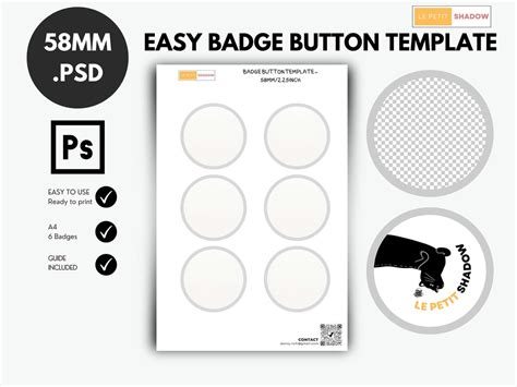Button Photoshop Template