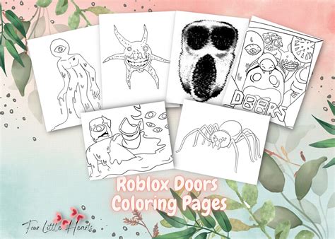 Buy Roblox Doors Coloring Pages Online in India - Etsy