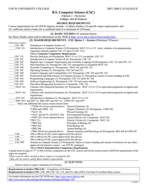 Byuh B S Computer Science Catalog